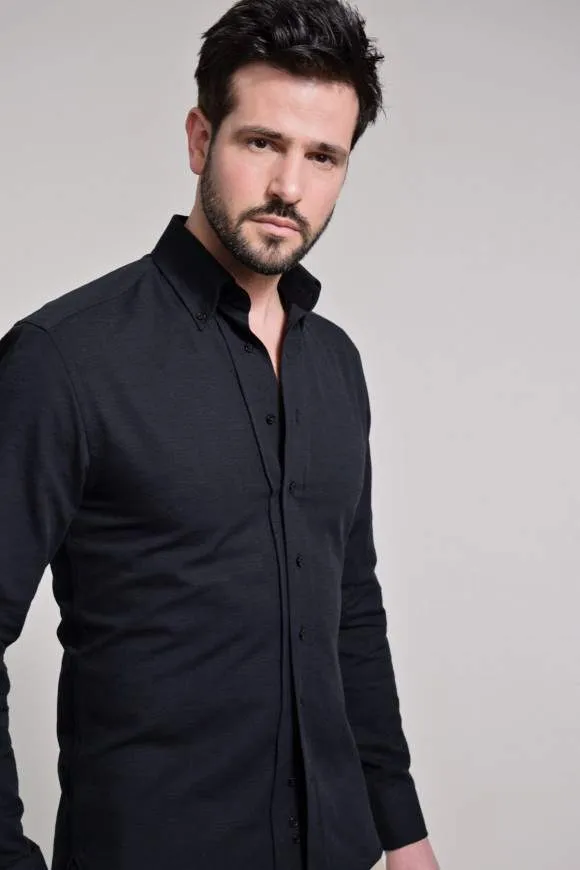 Chemise Casual Noir