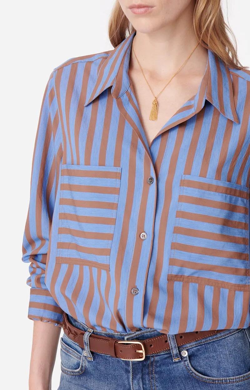 Chemise Dann En Viscose M\u00e9lang\u00e9e