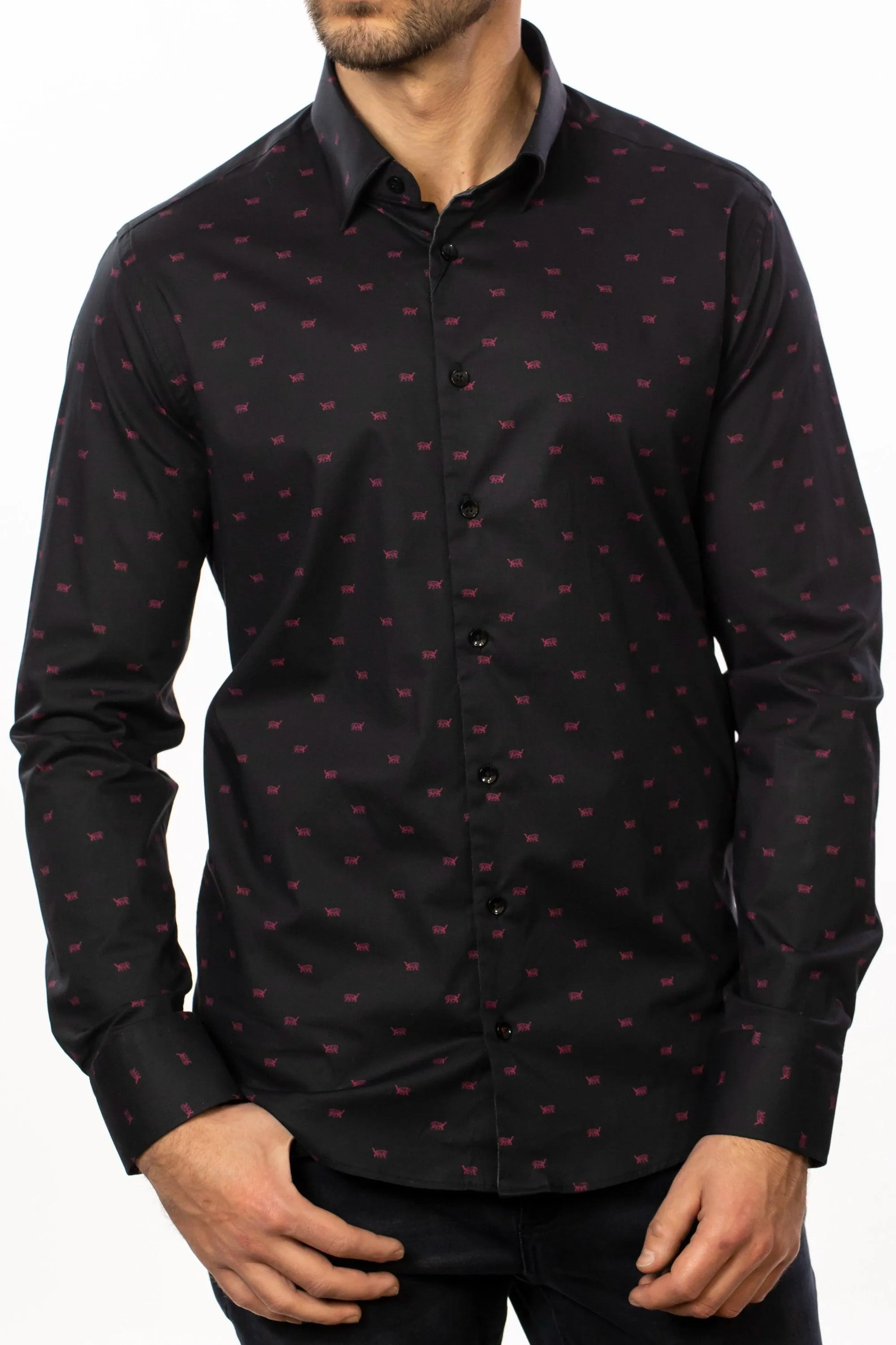 Chemise extensible noir