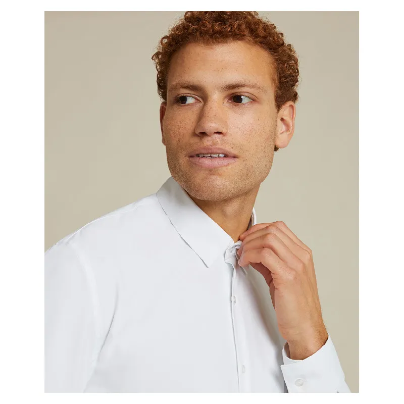 Chemise Graham blanche stretch coton bio