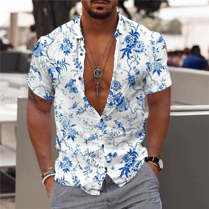 Chemise imprimée hawaenne d'extérieur année 70