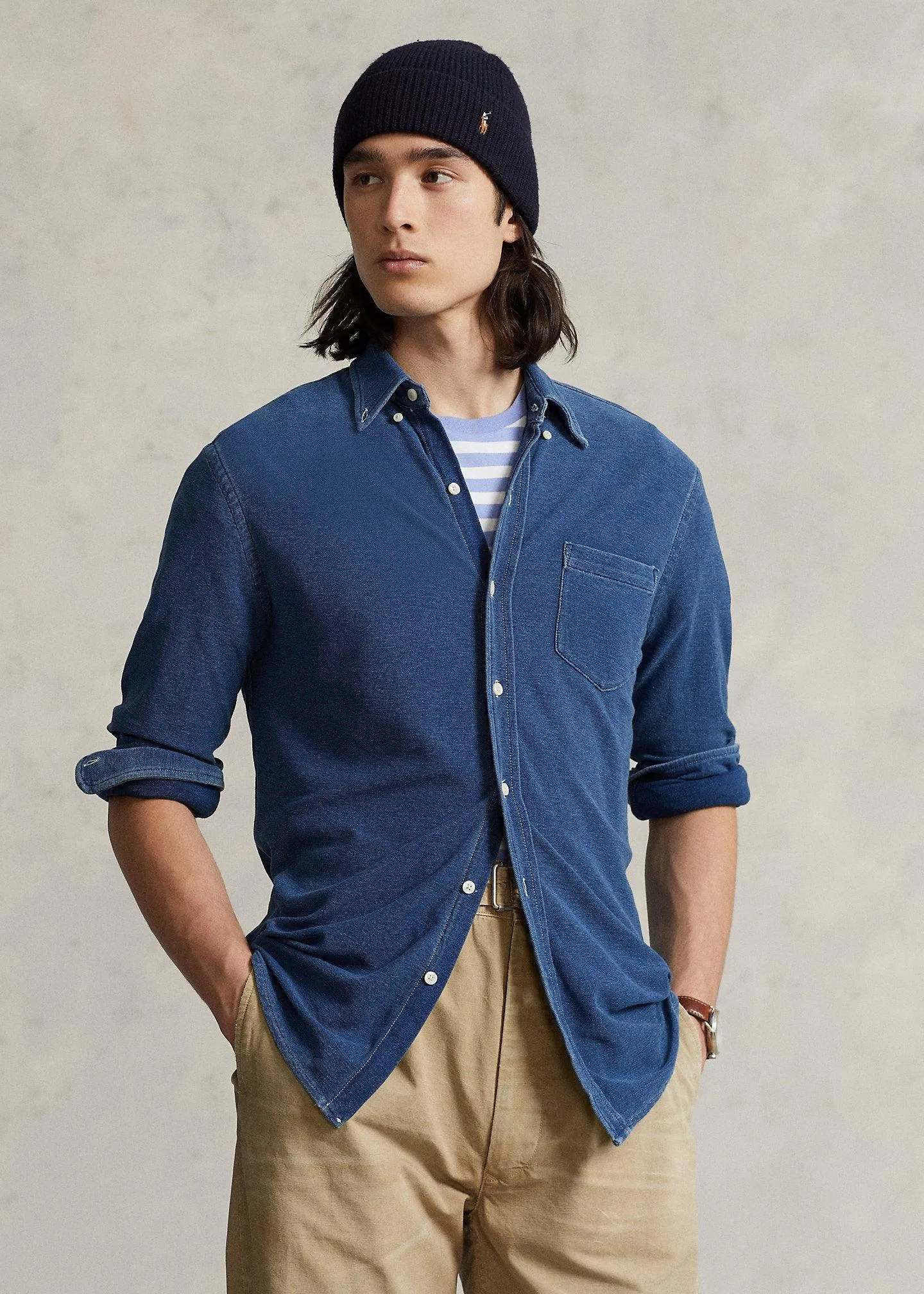 Chemise indigo knit