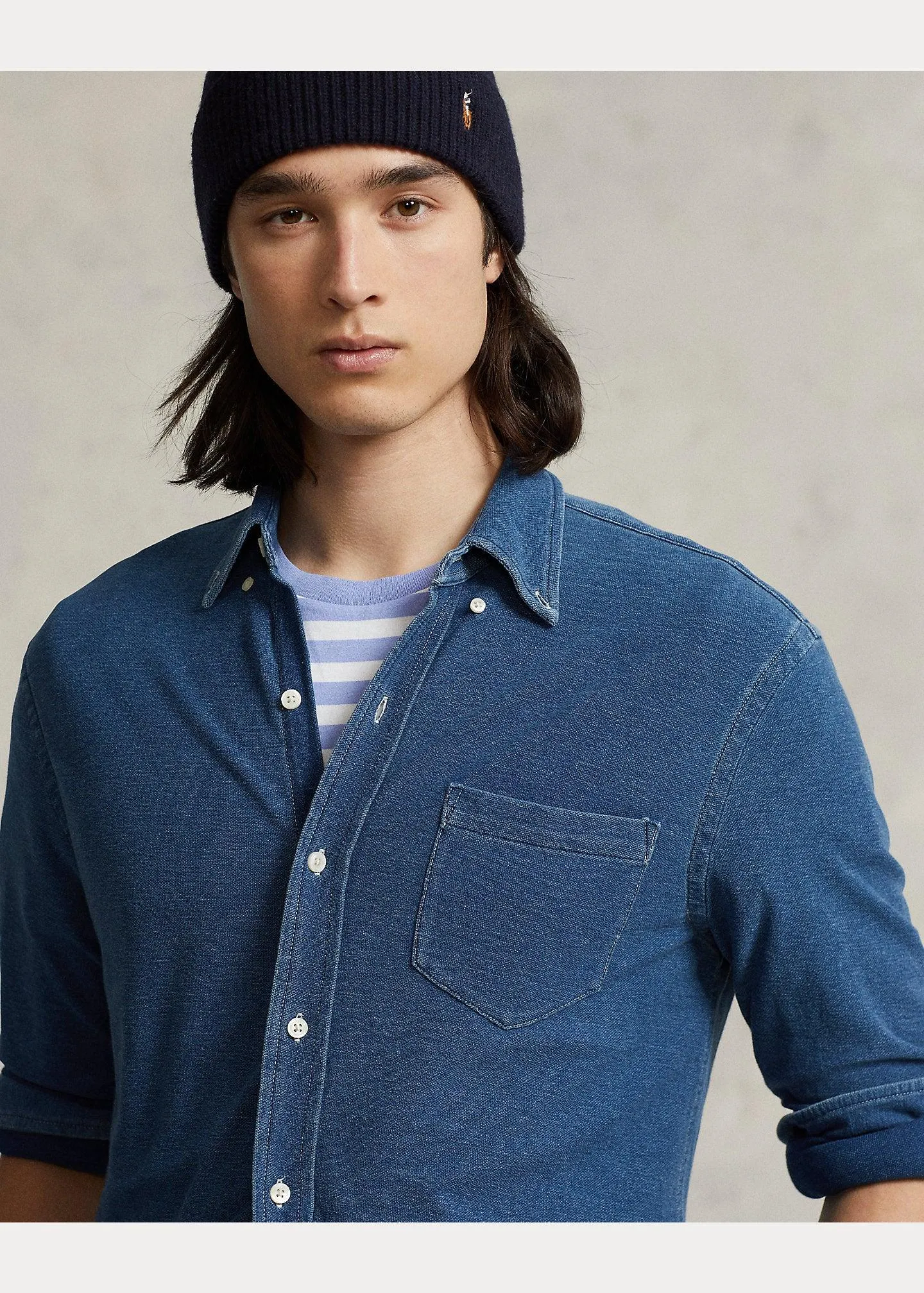 Chemise indigo knit