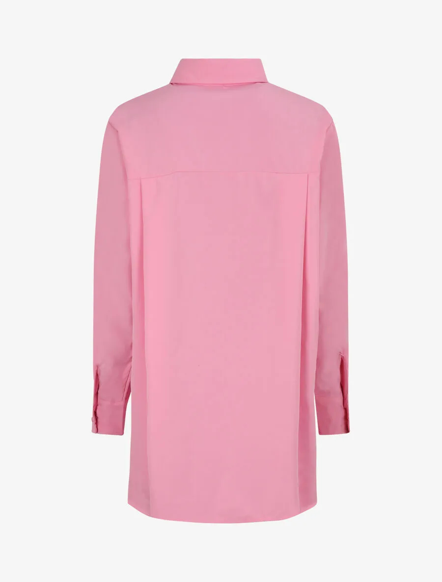 Chemise oversize coupe droite - Rose