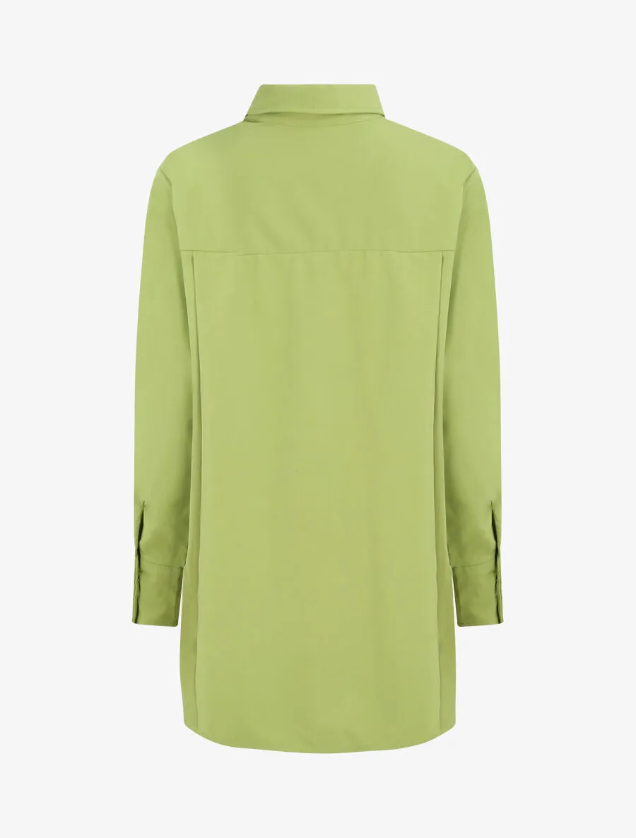 Chemise oversize coupe droite - Vert anis