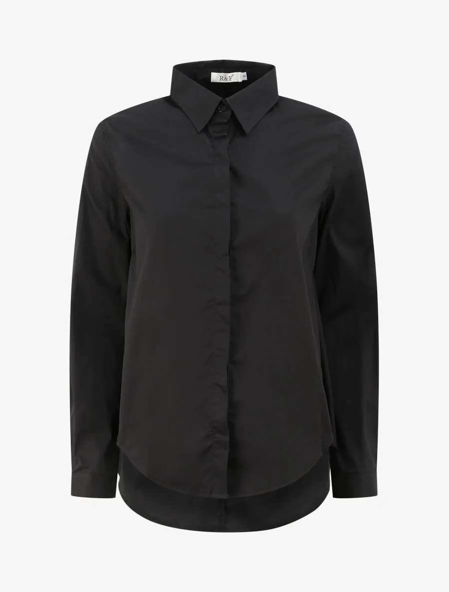 Chemise oversize uni - Noir