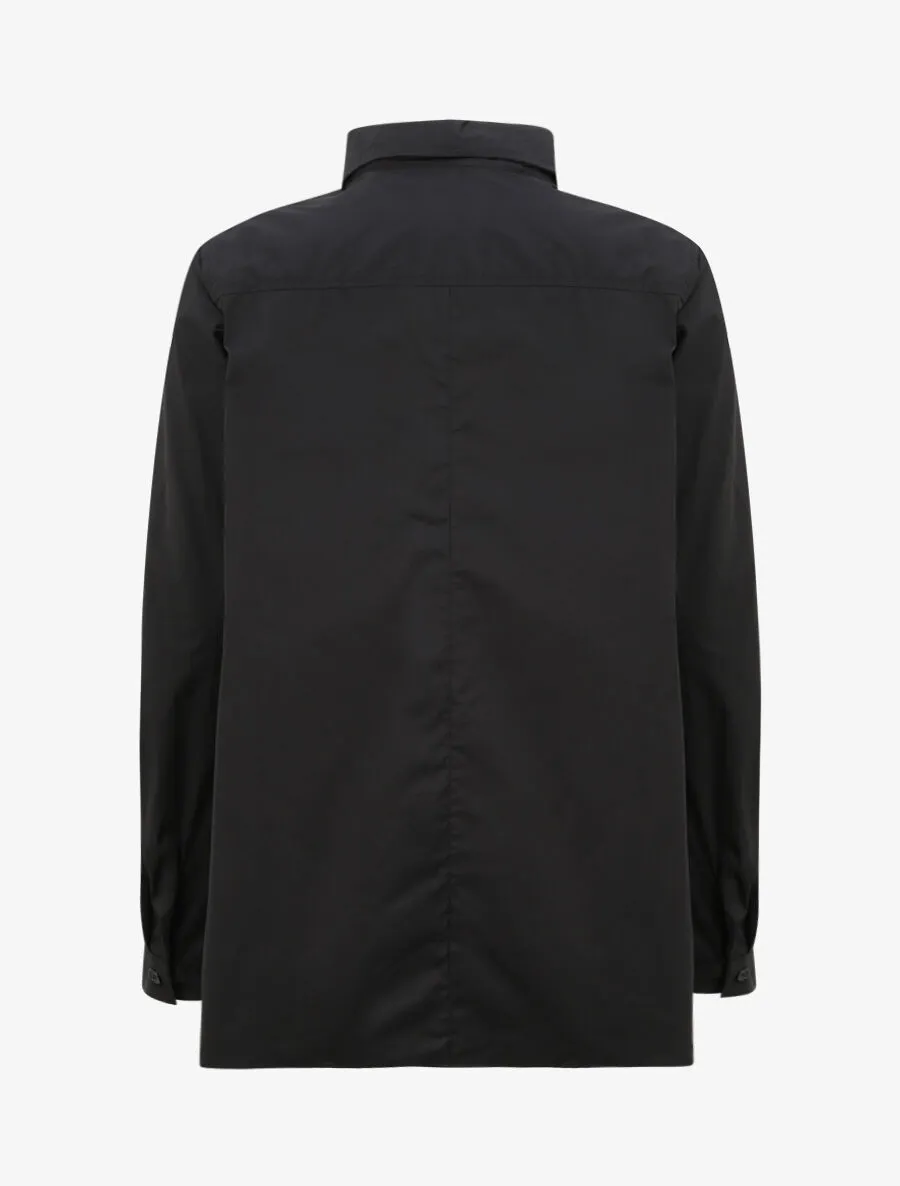 Chemise oversize uni - Noir