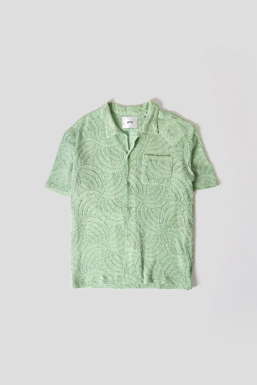 CHEMISE STAN CROCHE VERTE CLAIR