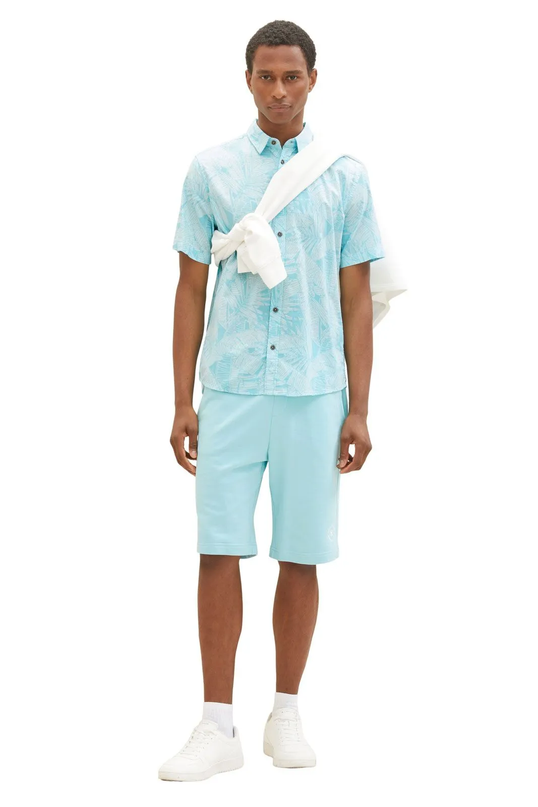 Chemise TOM TAILOR PALMIER Turquoise