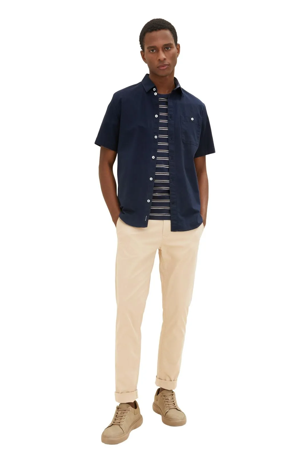 Chemise TOM TAILOR POCKET Captain Blue