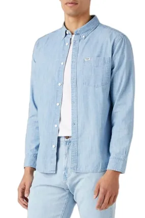 Chemise WRANGLER BUTTON Light Indigo