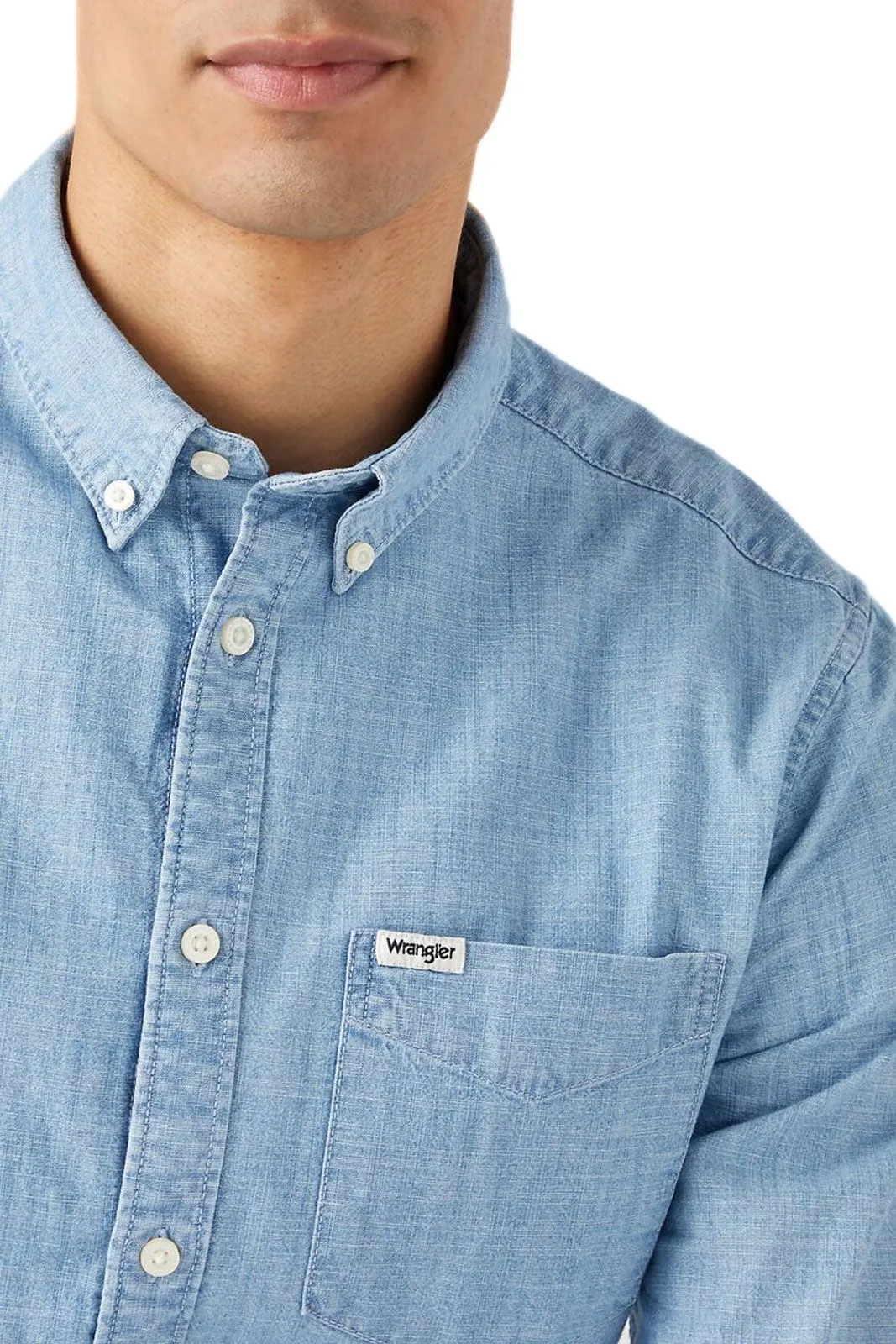 Chemise WRANGLER BUTTON Light Indigo