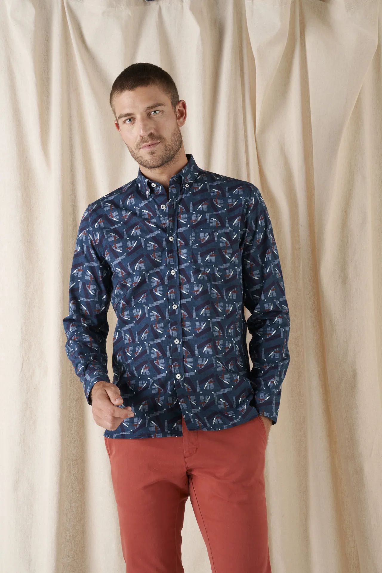 Chemise Zurich Deep Sea