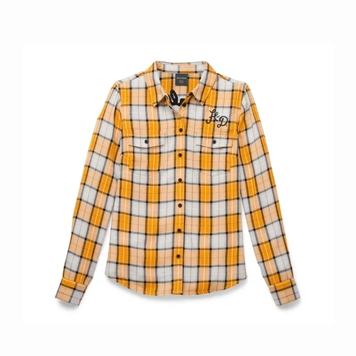 CHEM/ML PLAID JAUNE/BLANC