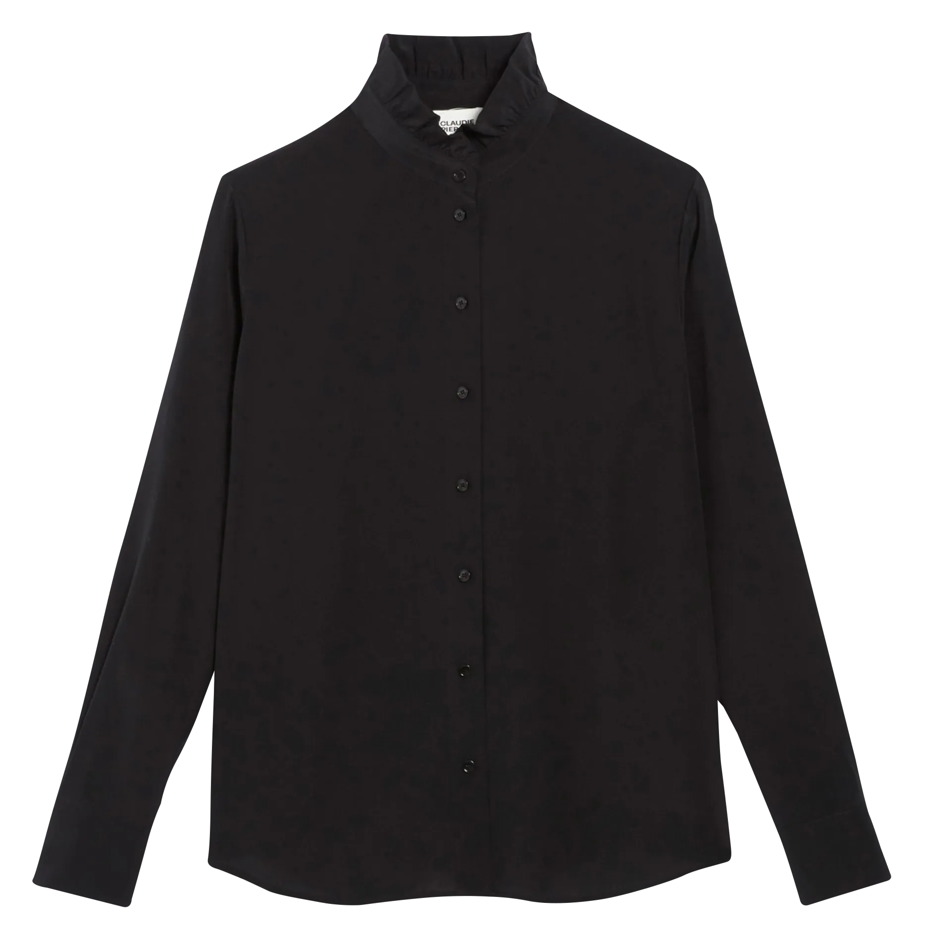 CLAUDIE PIERLOT  Chemise col victorien en soie - Noir