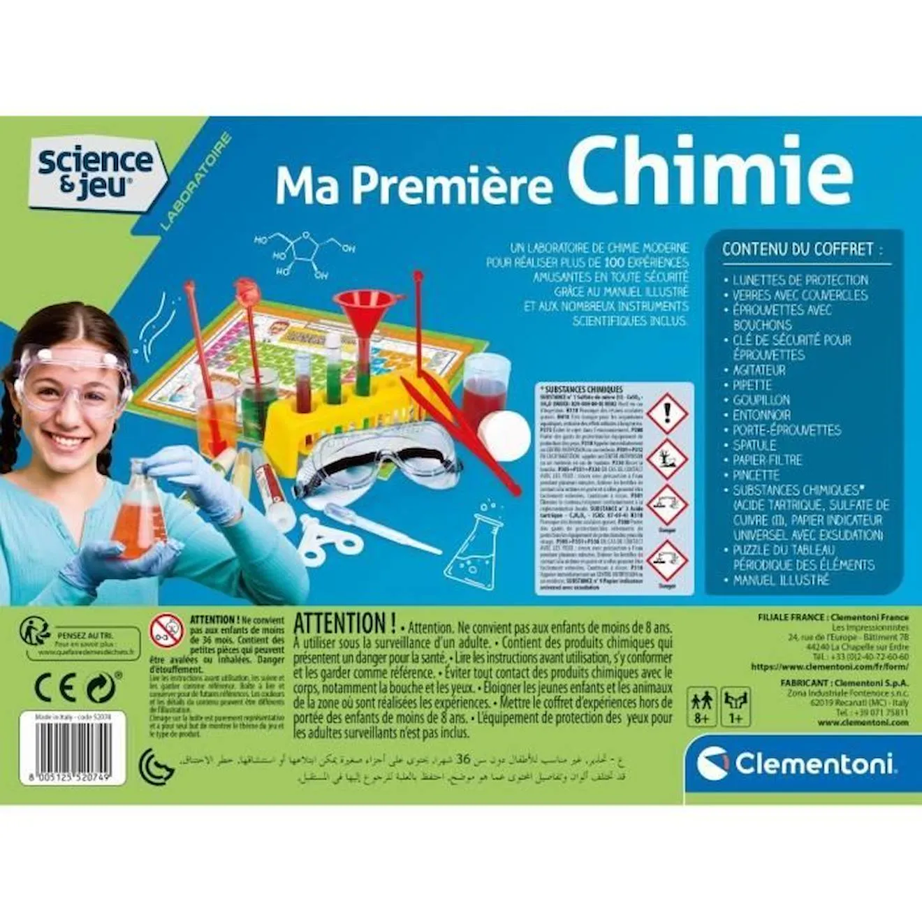 Clementoni - Science & Jeu - Ma première chimie jaune - Clementoni