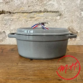 Cocotte en fonte ovale Gris graphite