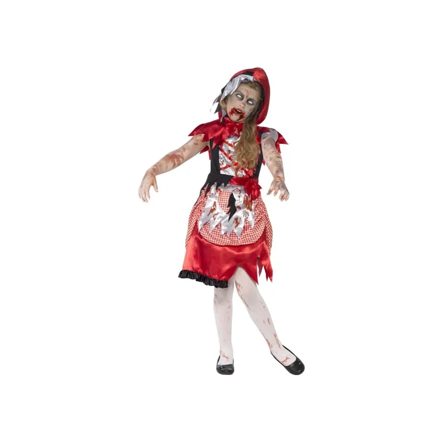 Costume chaperon rouge zombie pour enfant