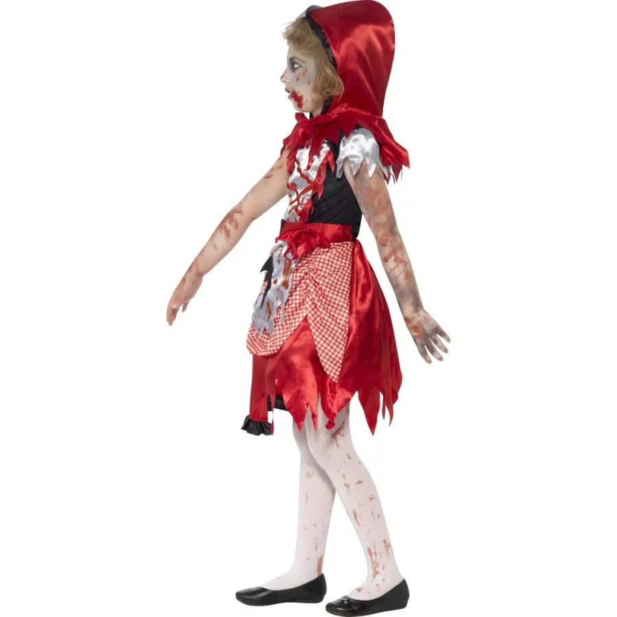 Costume chaperon rouge zombie pour enfant