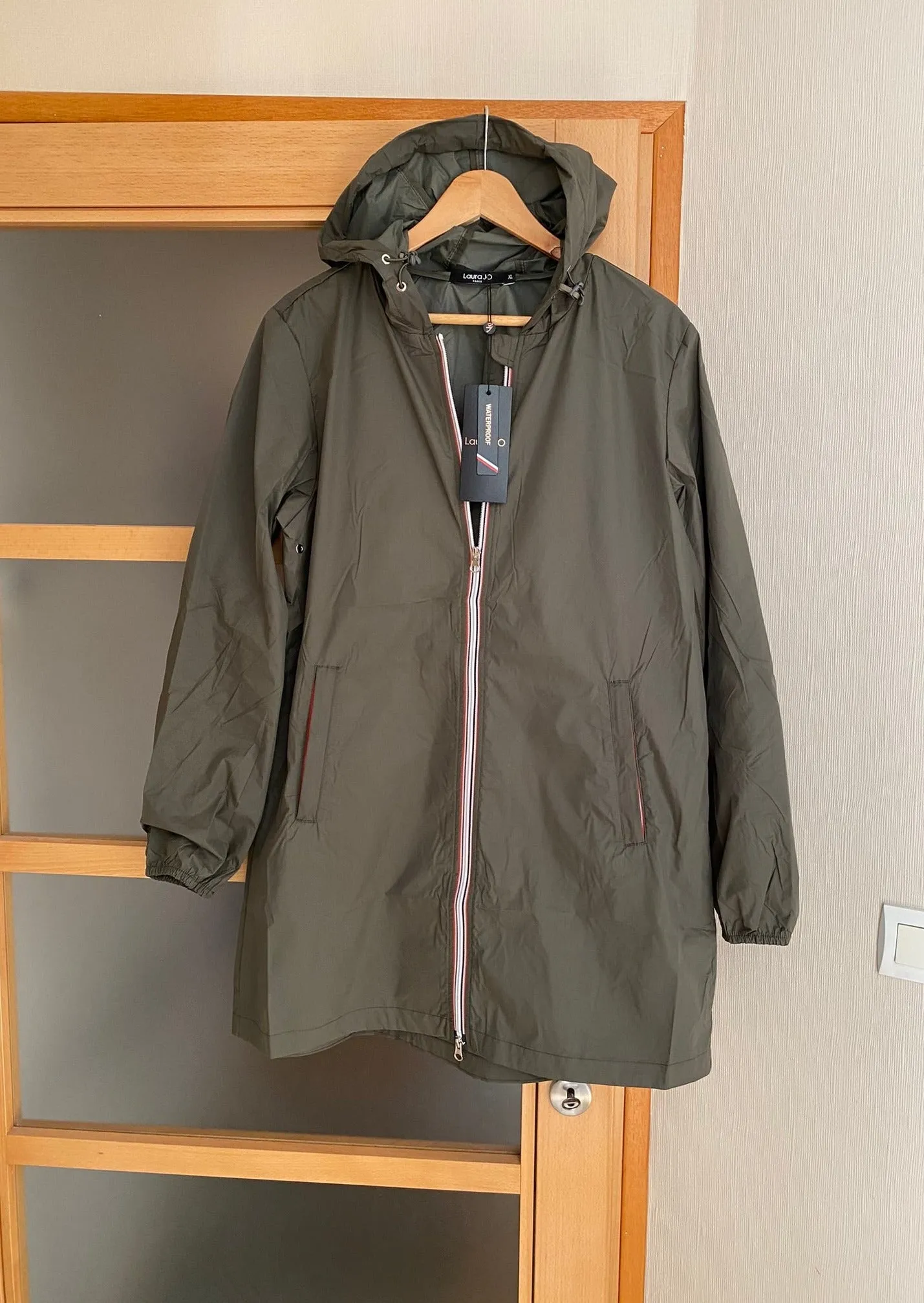 Coupe vent imperméable ANNA LONG léger - Kaki - Laura Jo