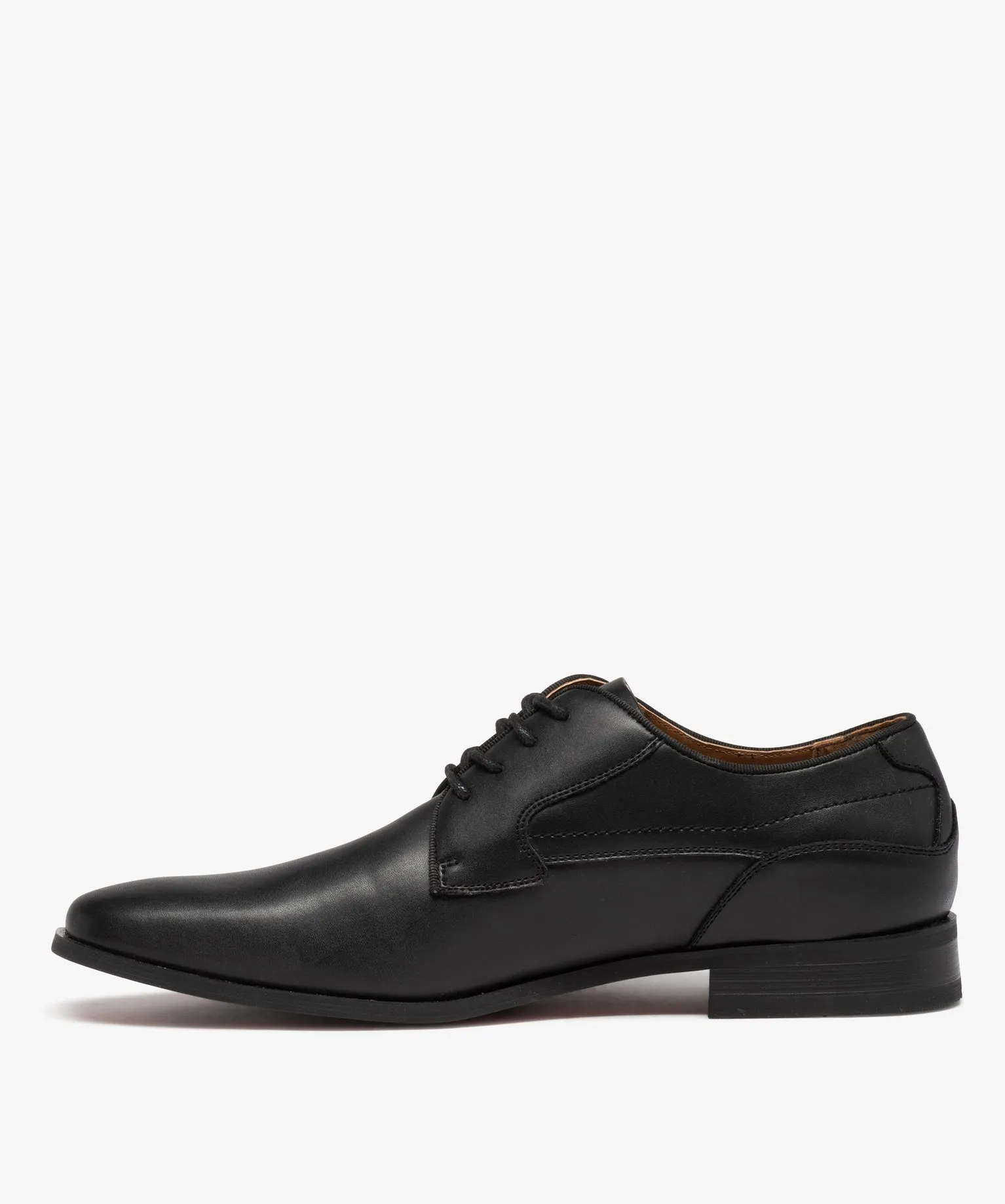 derby a bout carre avec lacets ronds homme noir vif chaussures de ville