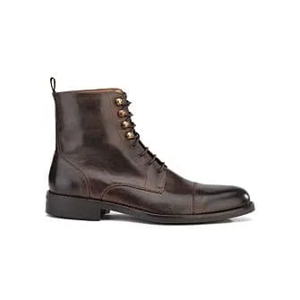 Derby boots homme à lacets Chocolat patiné Enfield Ii Gomme City