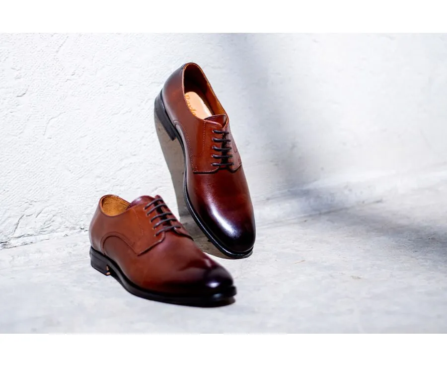 Derby homme châtaigne patiné Penford