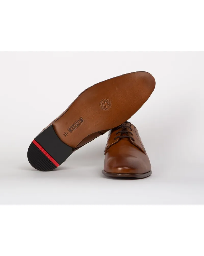 Derby pieds extra larges Lloyd grande taille cognac - Size-factory