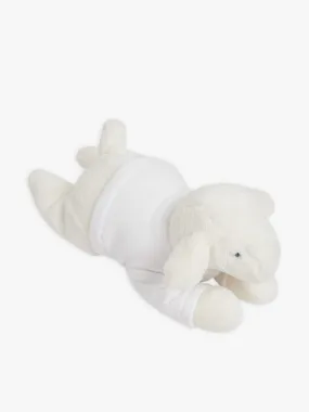 doudou Agneau en molleton de coton blanc