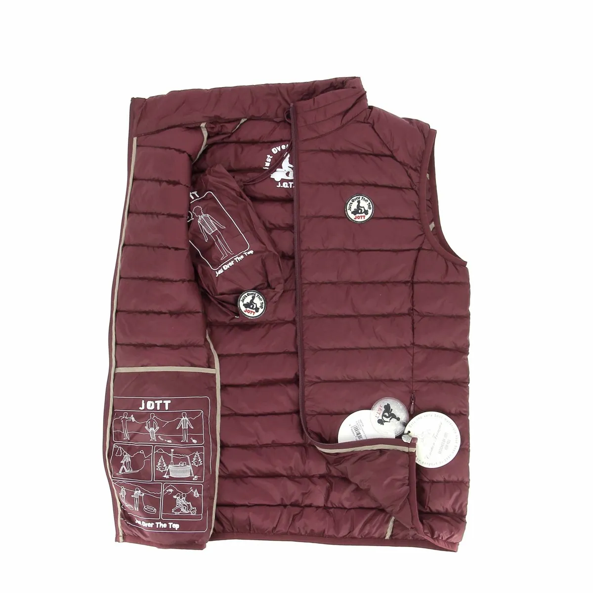 Doudoune homme sans manche JOTT TOM , coloris aubergine  - Matière-noble  79.90€