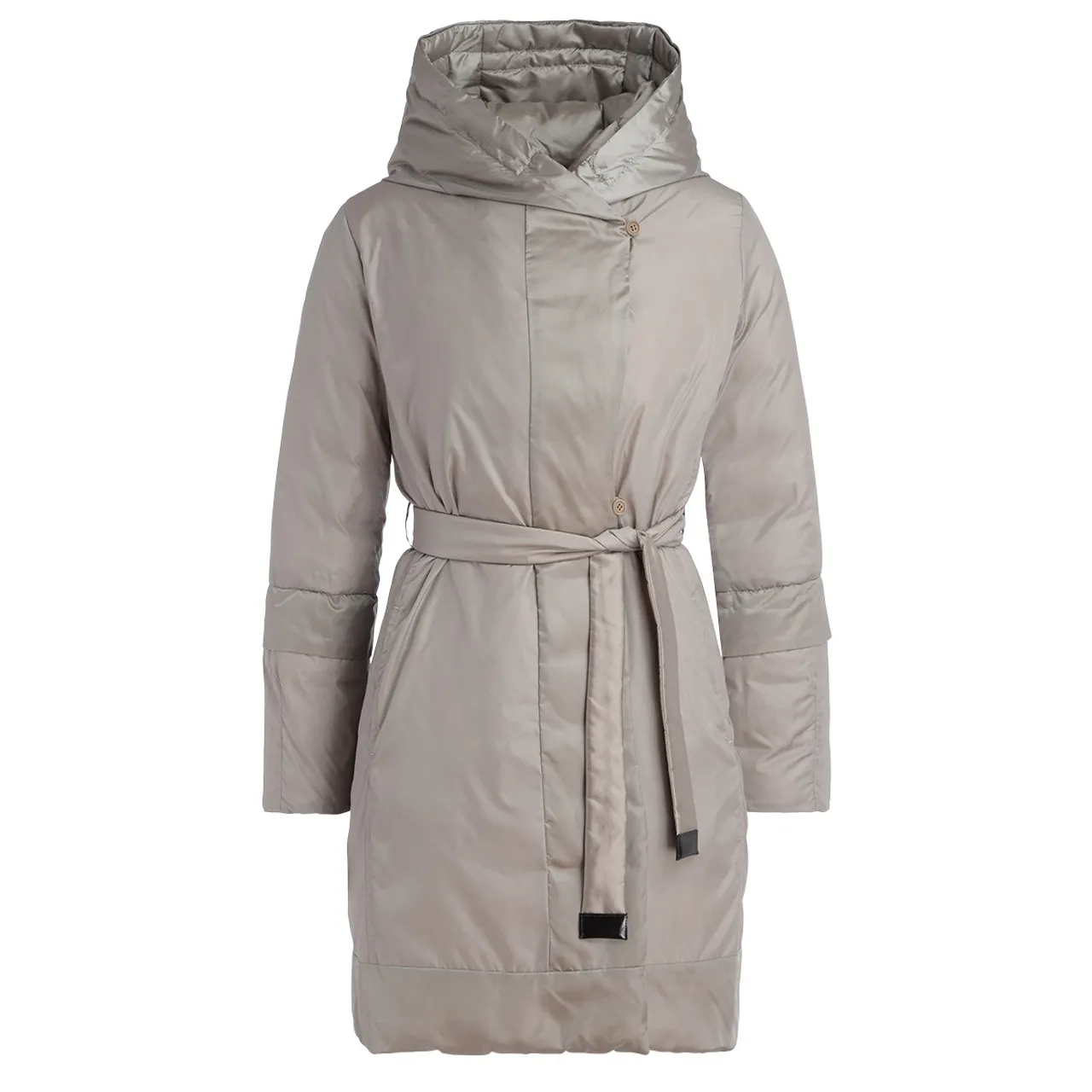 Doudoune  Max Mara Novef réversible en satin beige anti-goutte