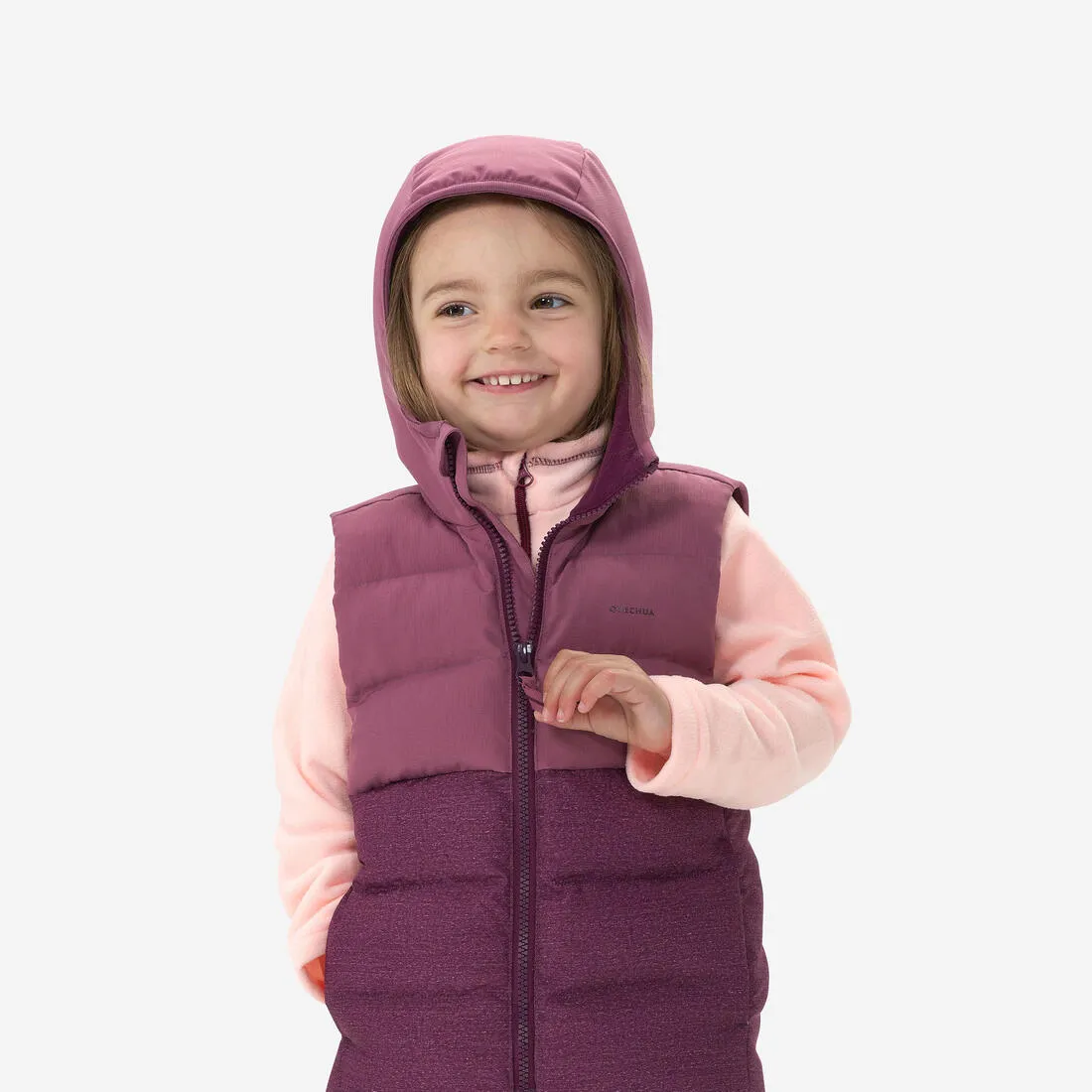 Doudoune sans manches de randonnée violette - enfant 2-6 ans