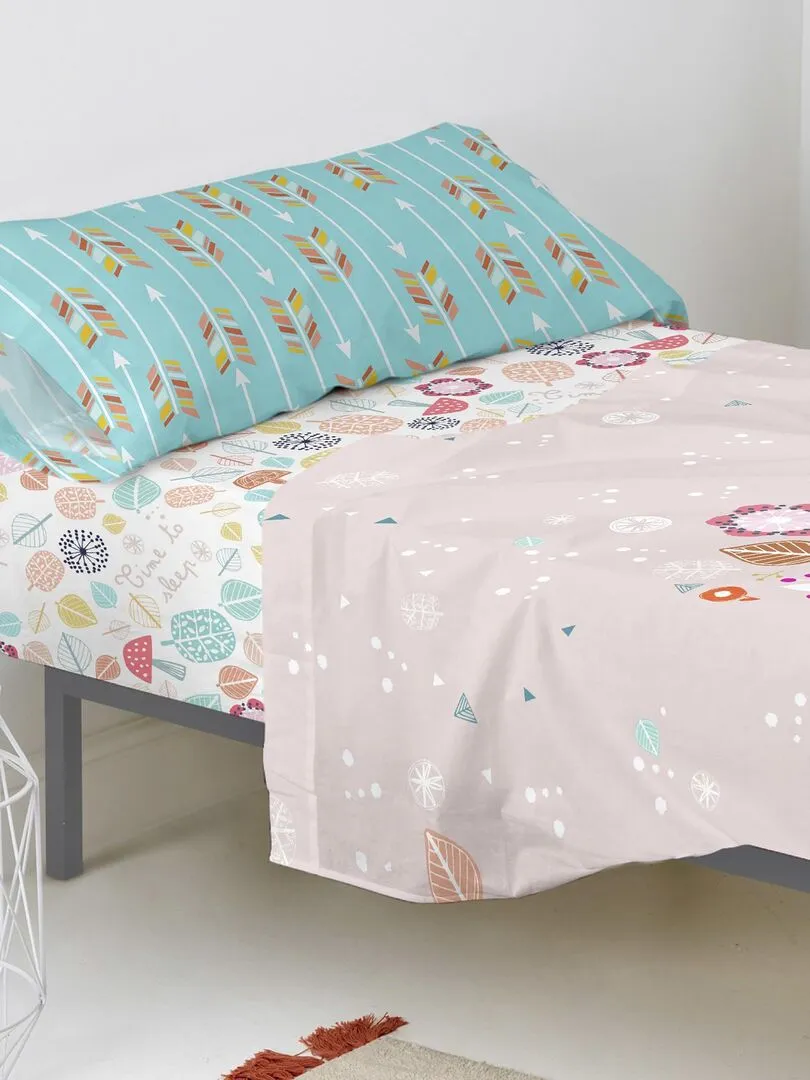 Drap-housse Fantasy "Happyfriday" - Multicolore