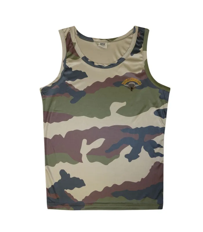 Débardeur cooldry camo CE brodé para