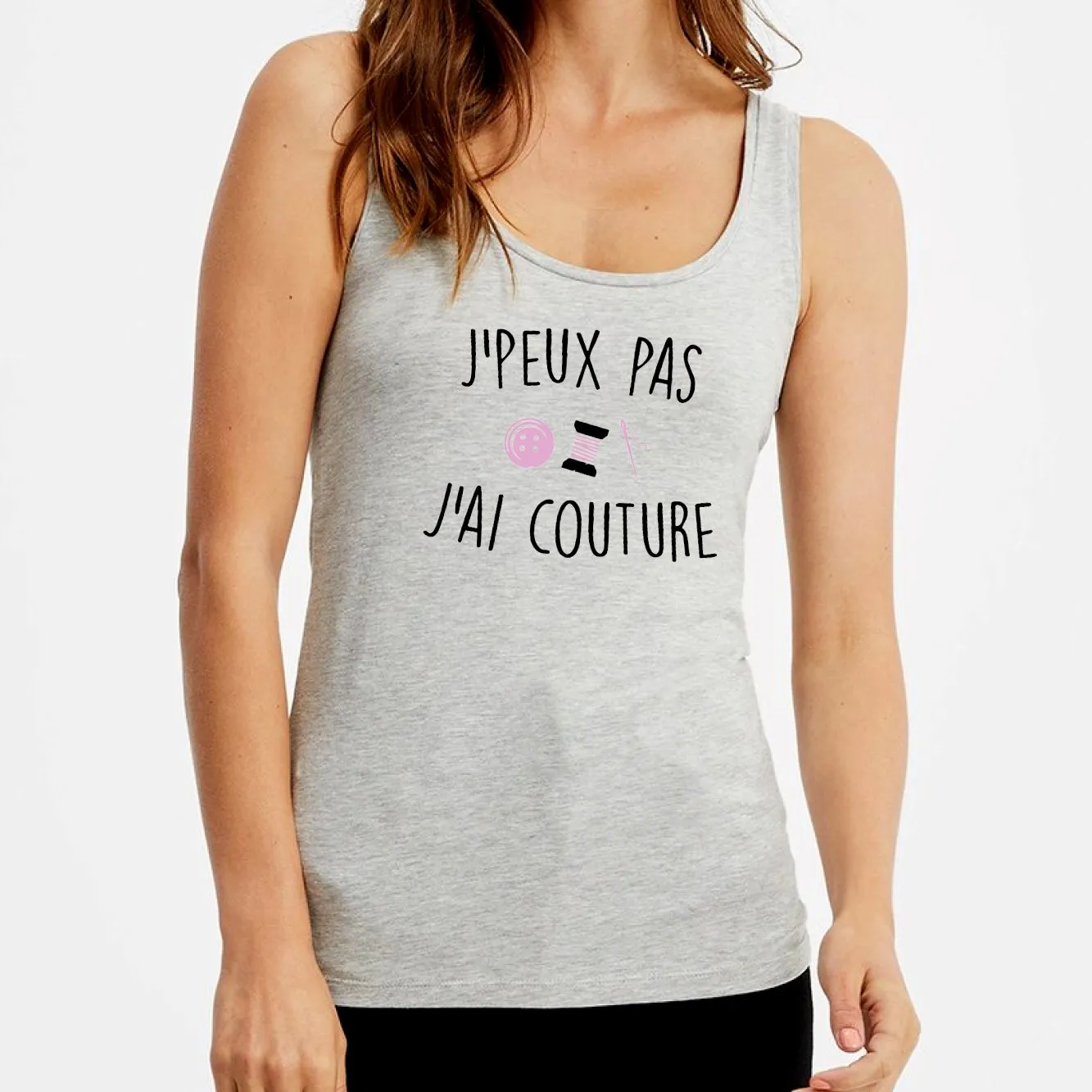 Débardeur Femme J'peux pas j'ai couture