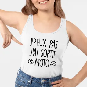 Débardeur Femme J'peux pas j'ai sortie moto