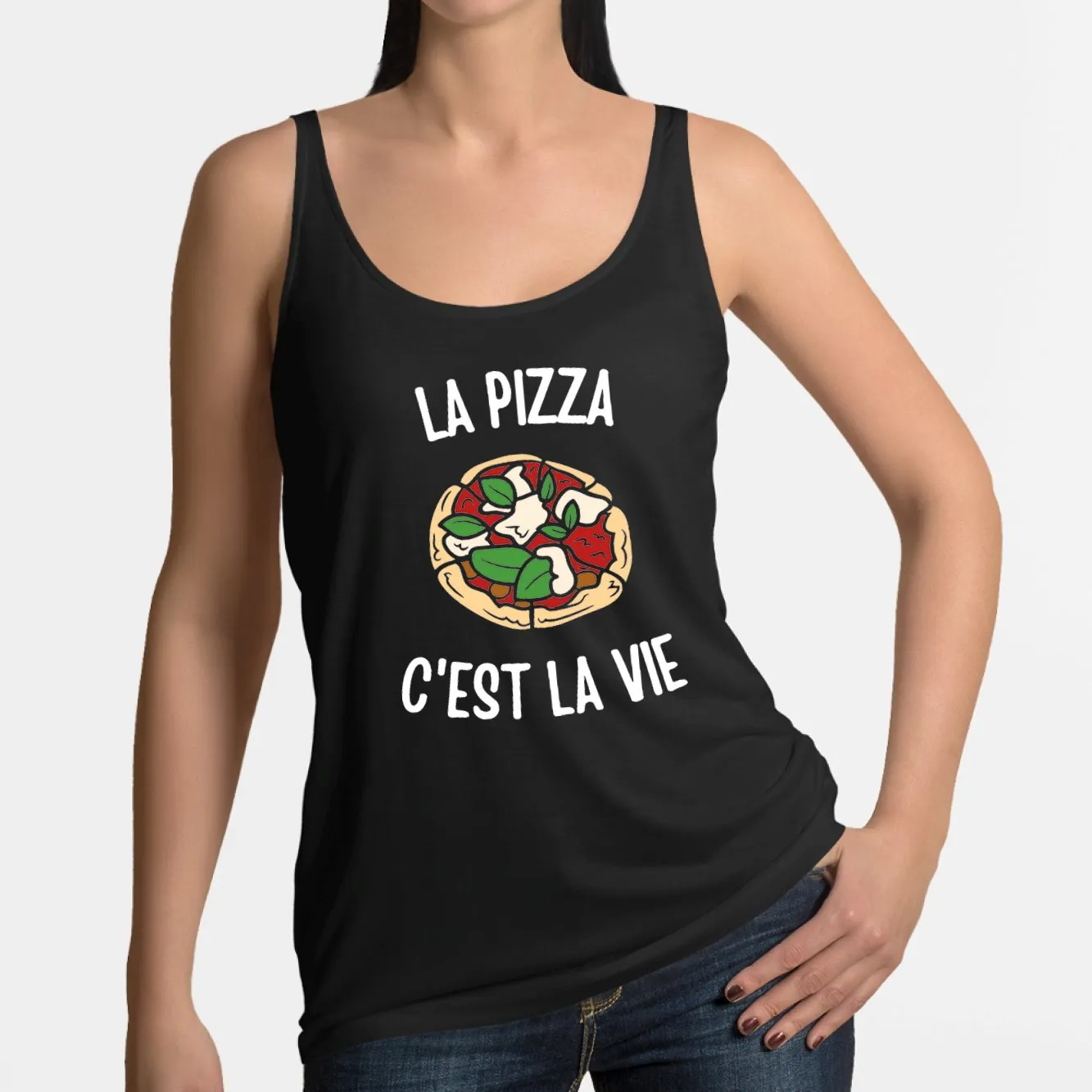 Débardeur Femme La pizza c'est la vie