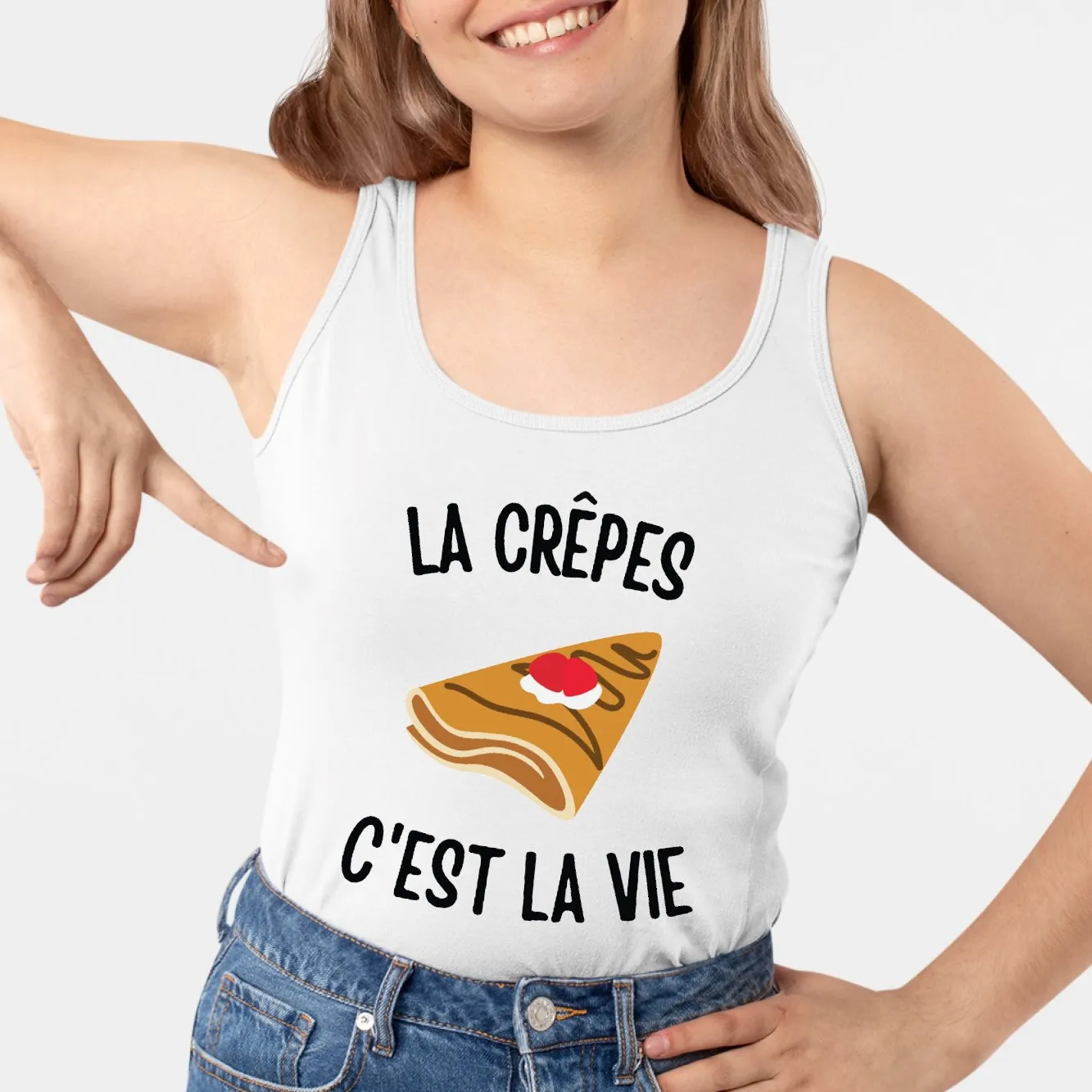 Débardeur Femme Les crêpes c'est la vie