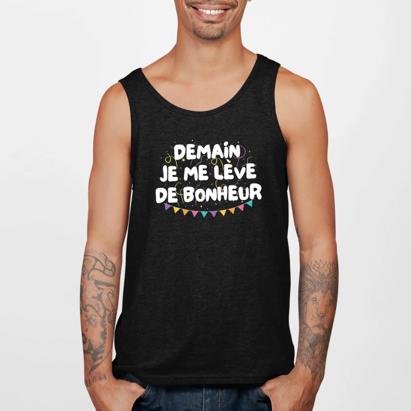 Débardeur Homme Demain je me lève de bonheur