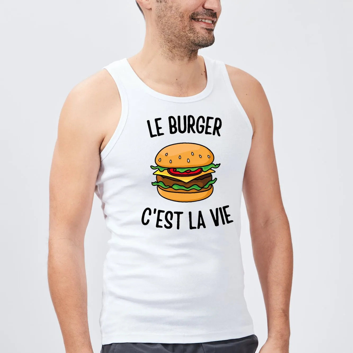 Débardeur Homme Le burger c'est la vie