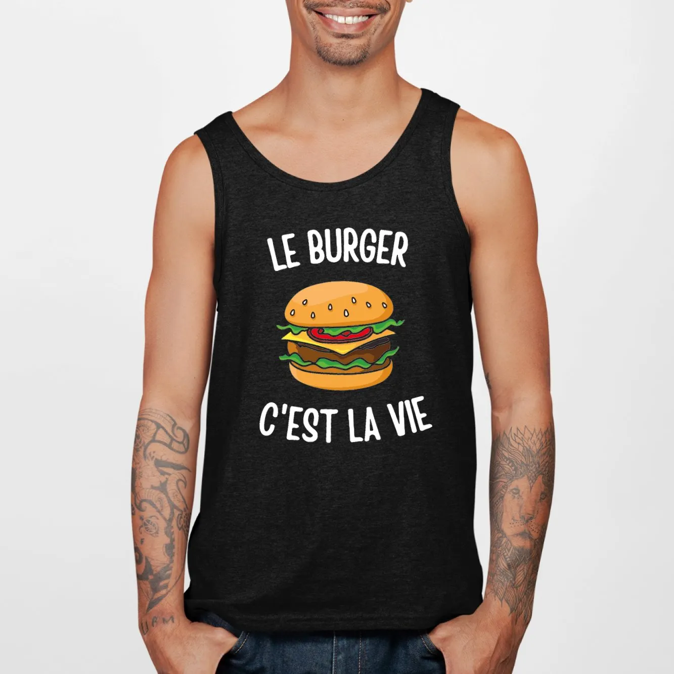 Débardeur Homme Le burger c'est la vie