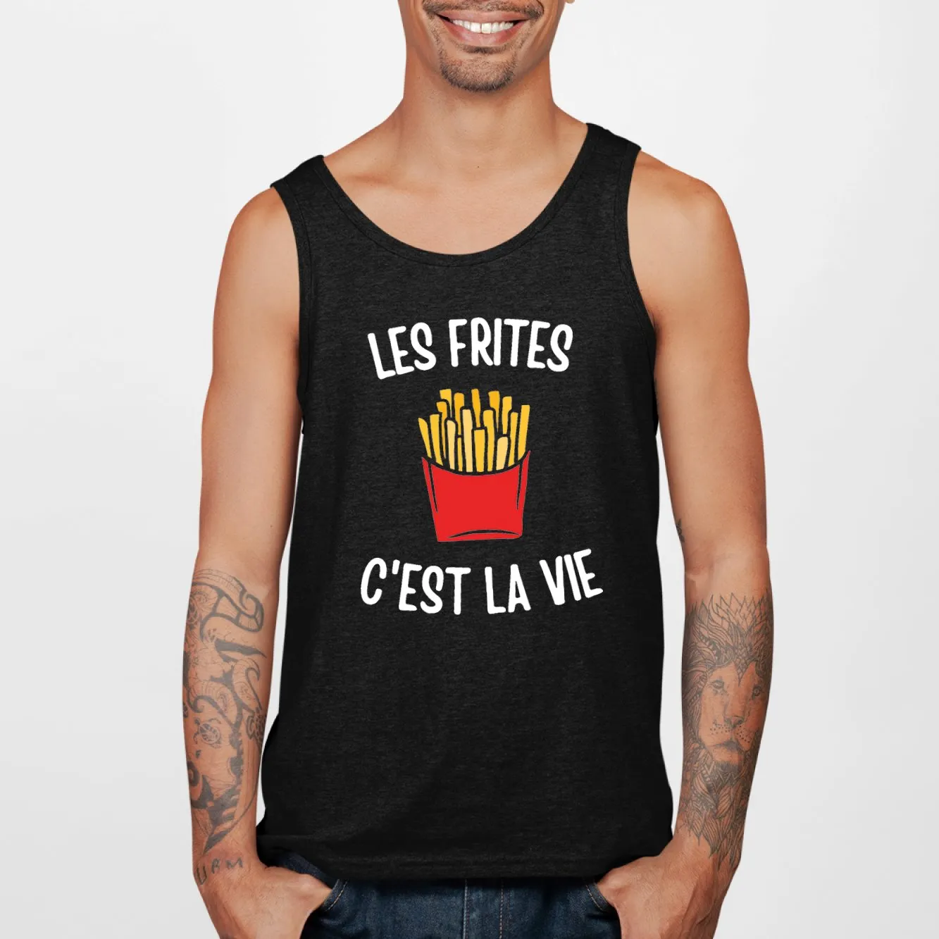 Débardeur Homme Les frites c'est la vie