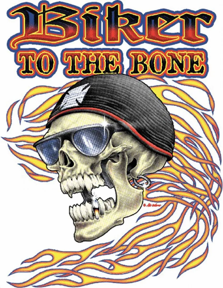 Débardeur homme - Moto biker to the bones Tête de mort skulls - 21187 