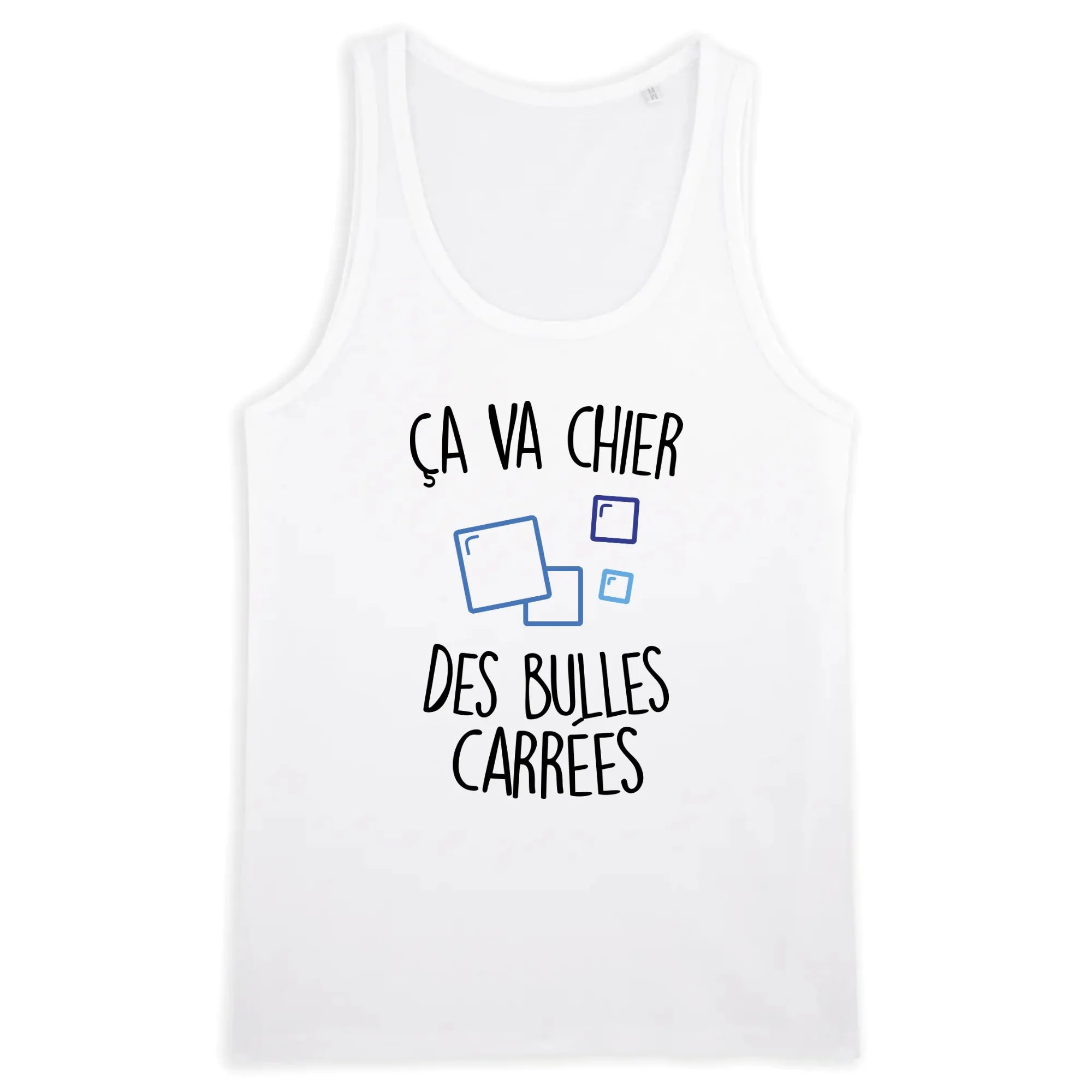 Débardeur Homme Ça va chier des bulles carrées