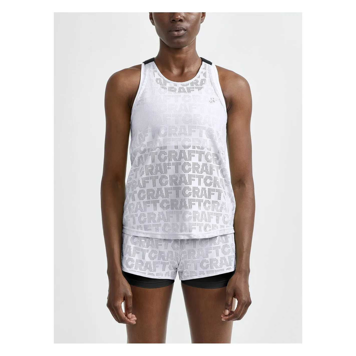 Débardeur Running CRAFT Femme CORE CHARGE LOGO Blanc AH 2021