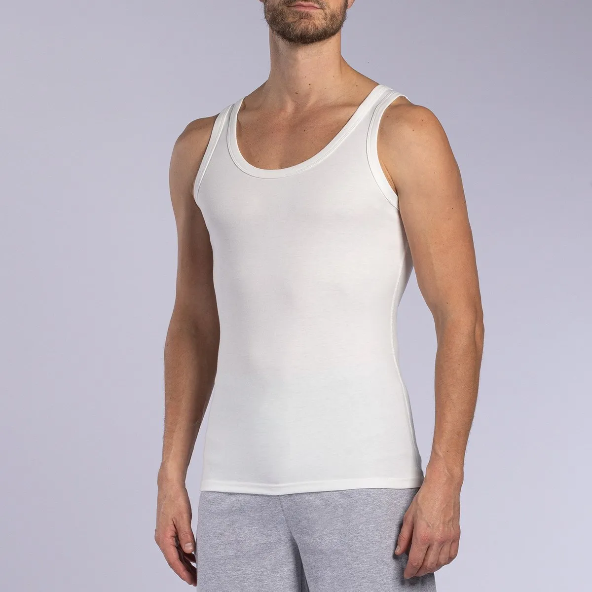 Débardeur thermique homme blanc