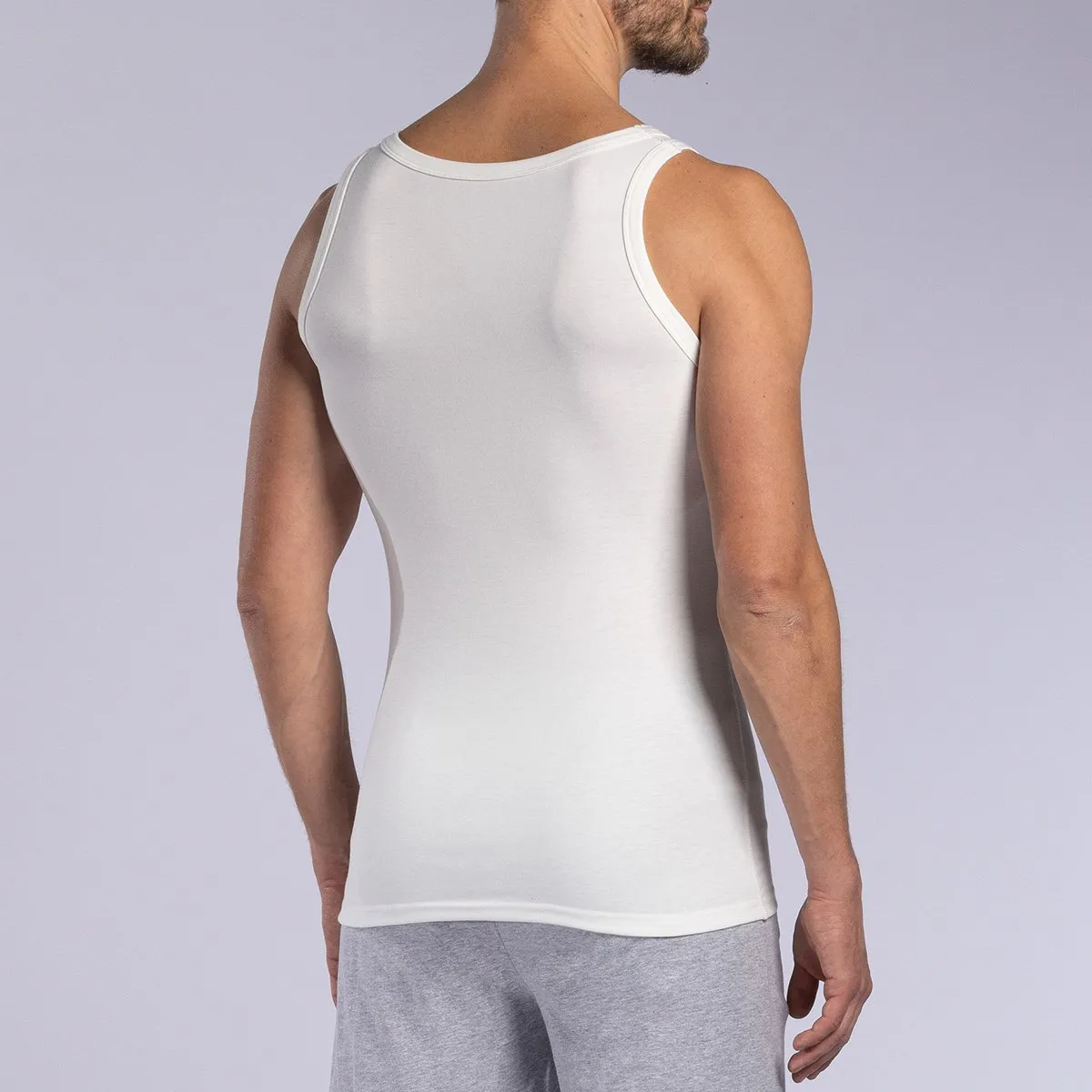 Débardeur thermique homme blanc