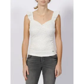 Débardeur à pois vincenza blanc femme - Guess | wimod