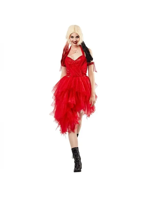 Déguisement Harley Quinn Femme robe rouge ™- The suicide Squad