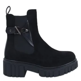 Errol Bottines Chelsea plateforme noires le noir